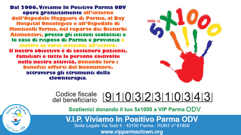 Dona il tuo 5x1000 a VIP Parma